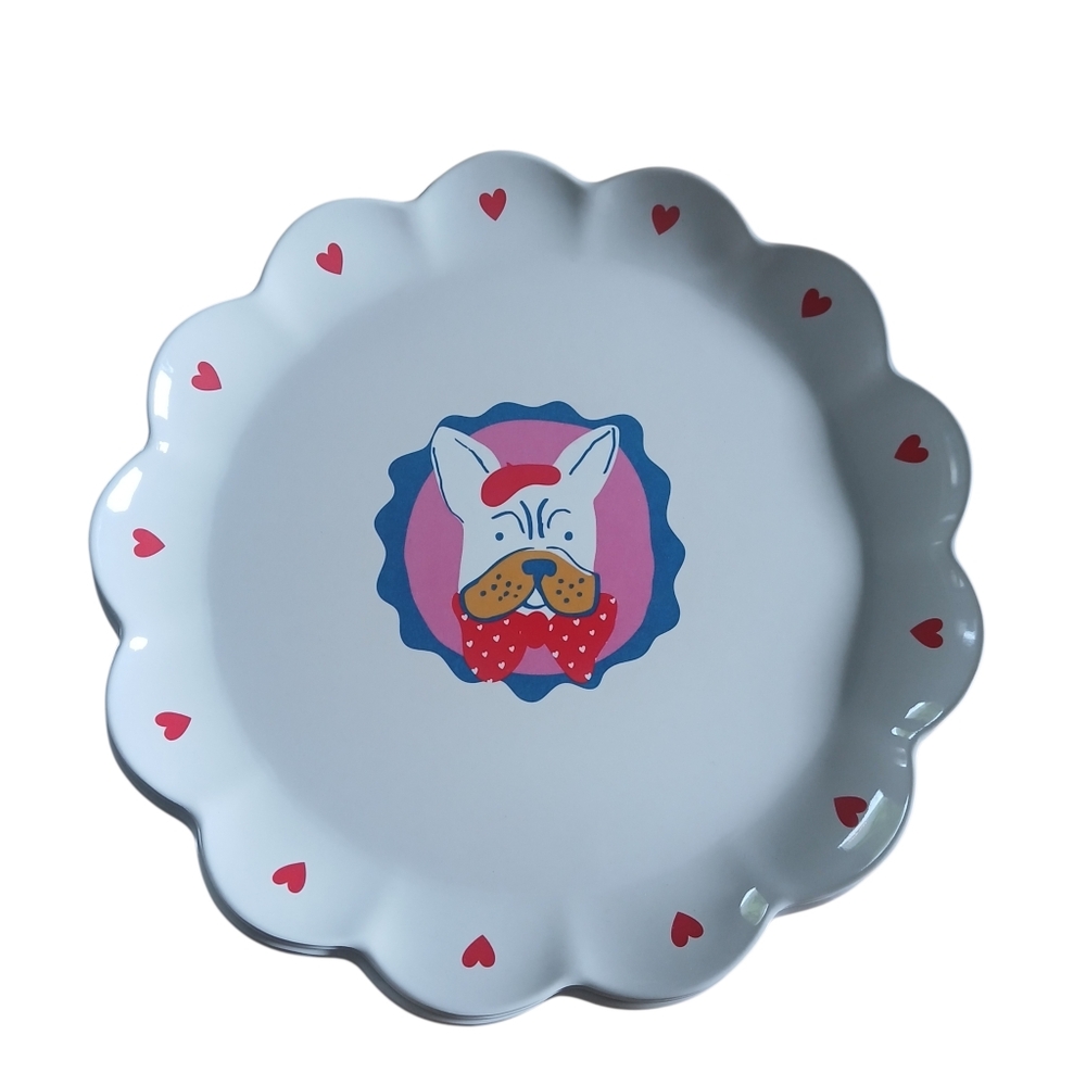 Set of 2 Target Pillowfort Plate Dog Design Bamboo & Melamine BPA Free 10.5"